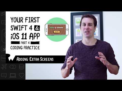 Adding New Screens Beginning Programming with iOS 11 Swift 4 and Xcode 9