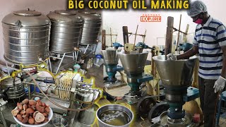 HOW Pure Coconut Oil is made from GIANT Filters? (English Subtitles) | Factory Explorer