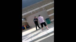 Guy kicks taller kids ass for talking shit