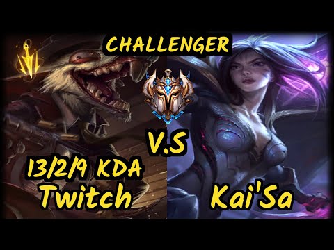 FNC Rekkles (TWITCH) vs KAI'SA - 13/2/9 KDA BOTTOM ADC CHALLENGER GAMEPLAY - EUW