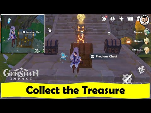 Collect the Treasure (Beneath the Giant Golden Tree) & Collect 9 Other Chests | Genshin Impact