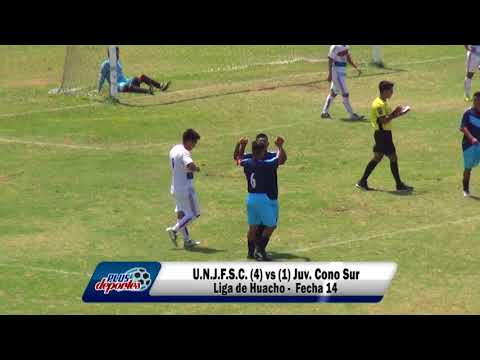 U.N.J.F.S.C. (4) vs (1) JUV. CONO SUR - FÚTBOL HUACHANO - FECHA 14/2018.