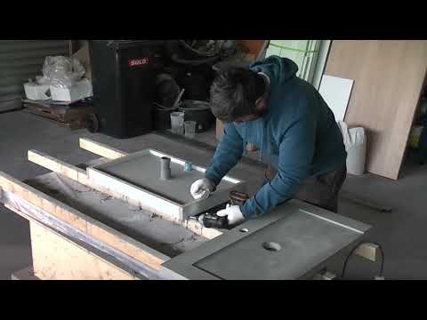 Pouring your own concrete sink.