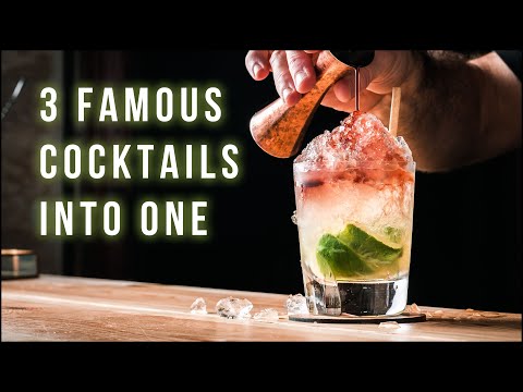 Ultimate summer Cocktail Mash up - Caipirinha, Long Island and Bramble in One glass