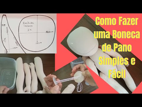Como Fazer uma Boneca de Pano Simples e Fácil