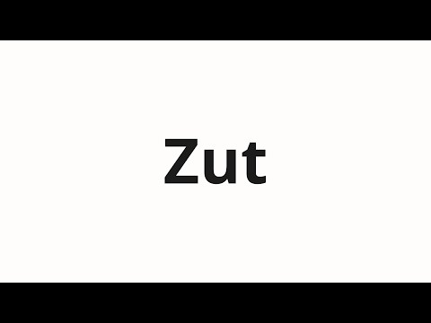 How to pronounce Zut