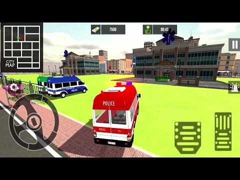 Policeman Emergency Ambulance Rescue Van Driving Simulator _ Gameplay #122
