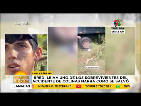 Uno de los sobrevivientes del trágico accidente en Santa Bárbara narra cómo se salvó.
