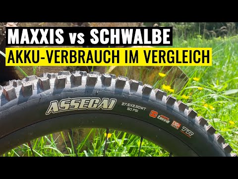E BIKE AKKU Verbrauch: MAXXIS vs SCHWALBE REIFEN im Vergleich