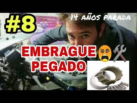 #8 EMBRAGUE PEGADO BLOQUEADO😵 Invento poner cable embrague🛠️ SUZUKI GSXR 750 parada 14 años💀 Y 10€