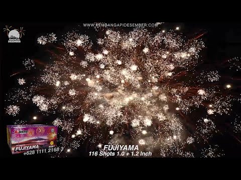Kembang Api Cake TOP1161 Fujiyama 116 Shots 1.0 + 1.2 Inch Cake Fireworks Indonesia