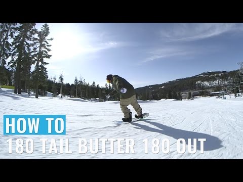 How To 180 Tail Butter 180 Out On A Snowboard (Goofy)