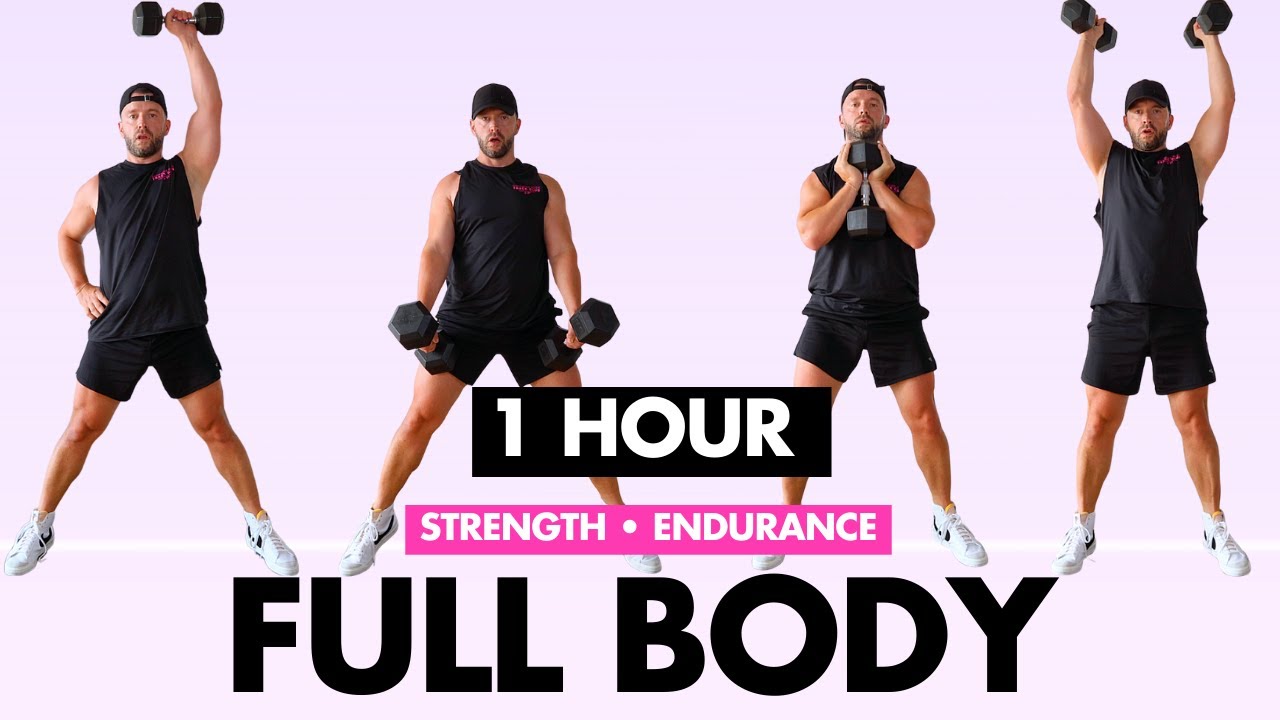 1 Hour Full Body Dumbbell Workout | Strength & Endurance Training at Home
