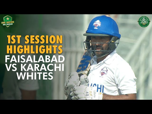 1st Session Highlights | Faisalabad vs Karachi Whites | Day 4 | Final | #QeAT 2023/24 | PCB | M1U1A