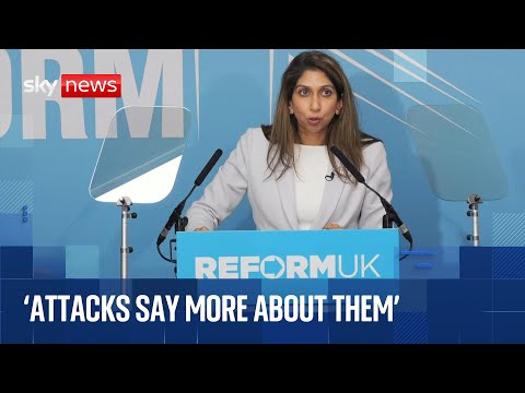 Suella Braverman and Nigel Farage news conference after Reform UK defection