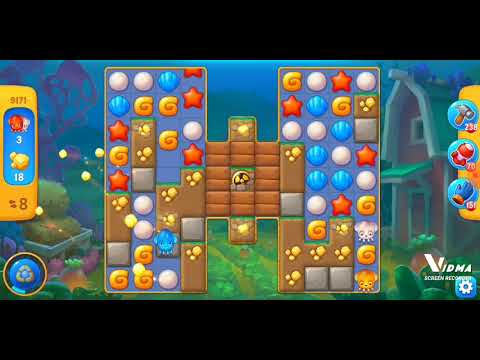 Fishdom. 9171 level no boosters and diamonds. 14 moves