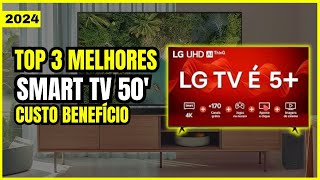 Qual a Melhor Smart TV 50 polegadas 4k para 2024? | Top 3 Melhores SMART TV 50 Boa e Barata