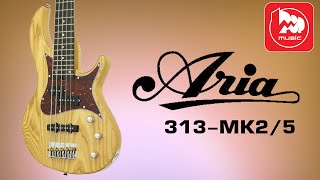 Video thumbnail for Бас-гитара 5 струн Aria 313 MK2/5 (датчики PJ) by PopMusicRu