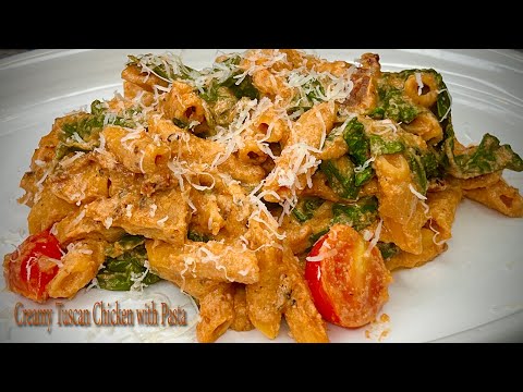 Creamy Tuscan Chicken with Pasta (Vegan, Gluten Free)