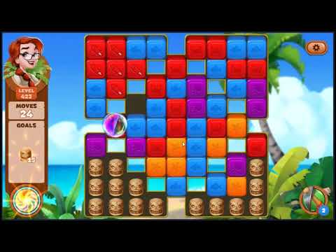 Lost Island Blast Adventure Level 423 - NO BOOSTERS 🏝️ | SKILLGAMING ✔️