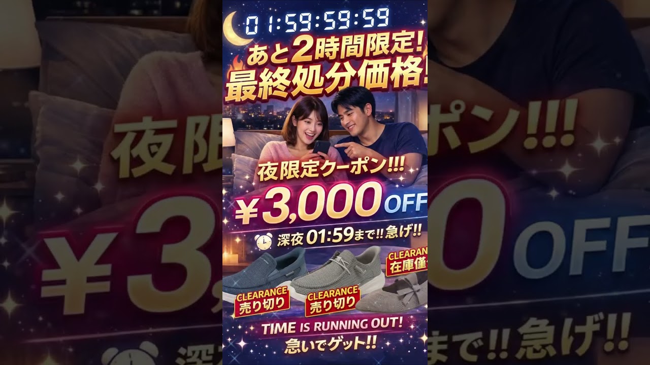 PR【残り2時間】5のつく日ラスト 今買わないと損する疲れないスケッチャーズ