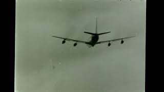 Boeing 707 lands at Houston’s Hobby Airport 2-19-1960