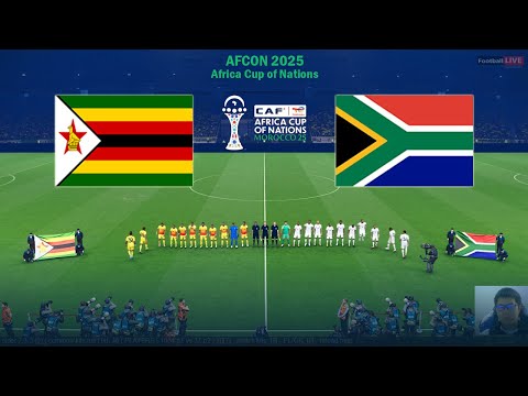 Zimbabwe vs South Africa - Africa Cup of Nations 2025 AFCON | Full Match All Goals | Simulation PES