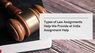 Law Assignment Help in India