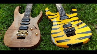 Video thumbnail for Ibanez J Custom RG8570ZXX vs Suhr Modern 80's Shred Limited by jem555bkk