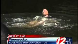 preview picture of video 'Woonsocket elementary principal jumps into river'