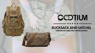 Gootium Canvas Rucksack and Satchel | Unboxing and First Impression