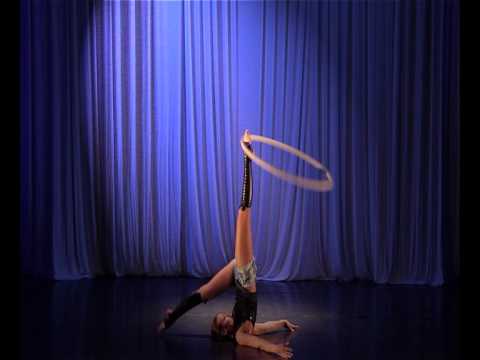 Demo.circus act with hula hoop. Kristina