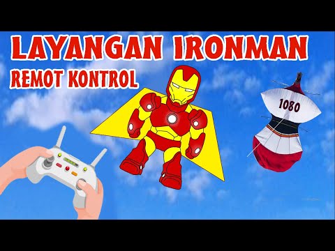 LAYANGAN IRONMAN REMOT KONTROL | Animasi layangan lucu