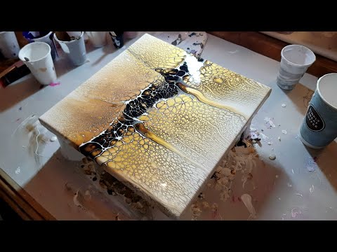 Swipe Technique with Sheleeart Pouring Medium - Acrylic Pouring Techniques