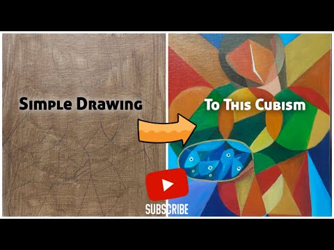 Acrylic Painting | Lady Vendor | Cubism Art Style | Fendz.S Art TV