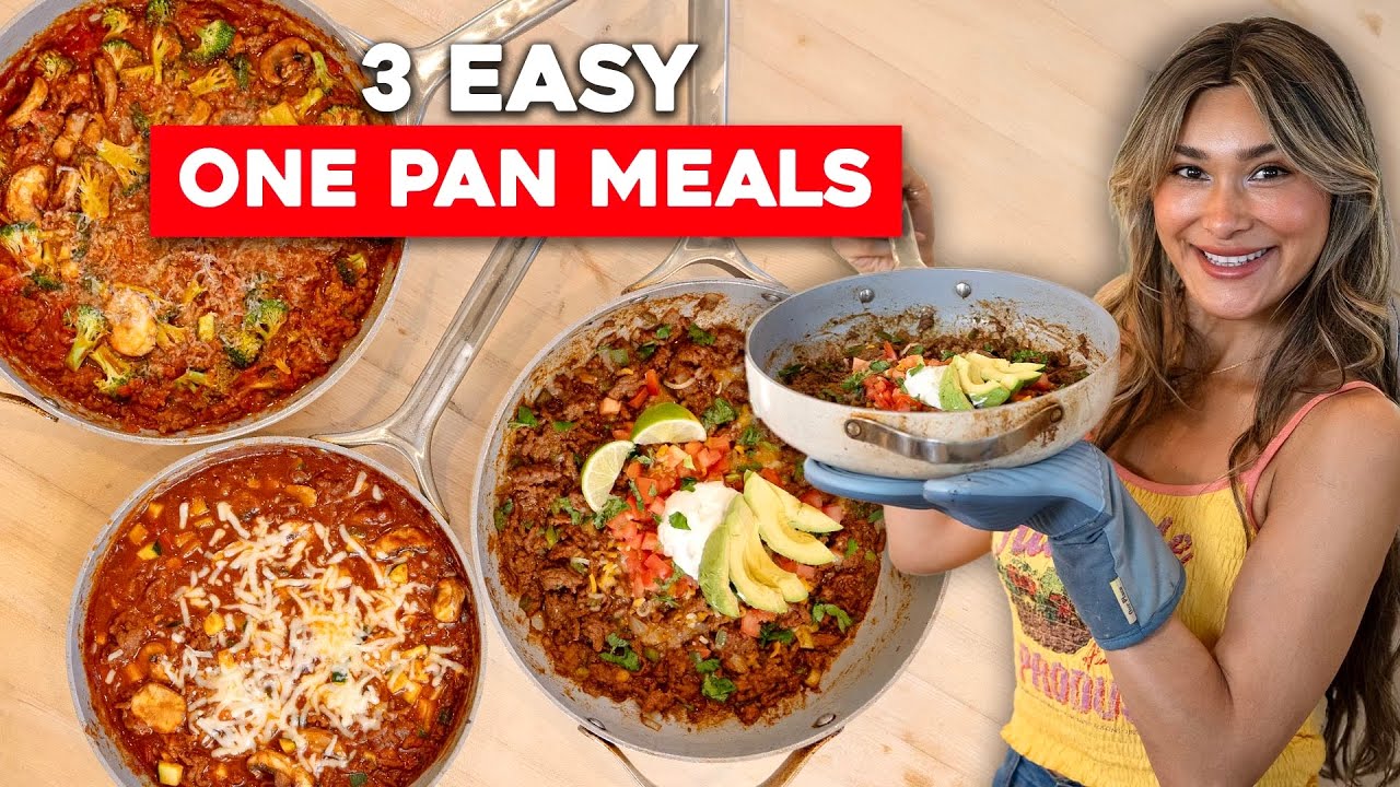 3 Easy High Protein One Pan Meal Prep Ideas! Low Carb + Keto