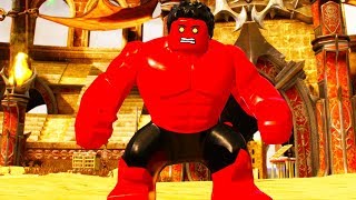 LEGO Marvel Super Heroes 2 Red Hulk Boss Battle Unlock and Free Roam Gameplay