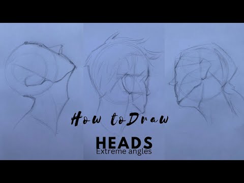 Drawing head poses from different angles using the loomis method