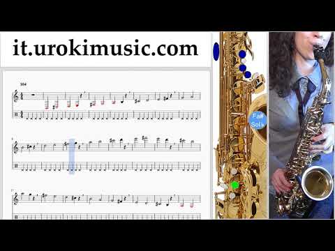 Lezioni di Sassofono Tenore Shakira - Me Enamoré Tutorial Spartito Parte#1 um-i276