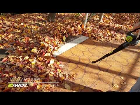 무선 블로워(송풍기) HBW-180LA, 낙엽청소 실사용