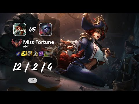 Miss Fortune ADC vs Tristana - NA GrandMaster Patch 13.12