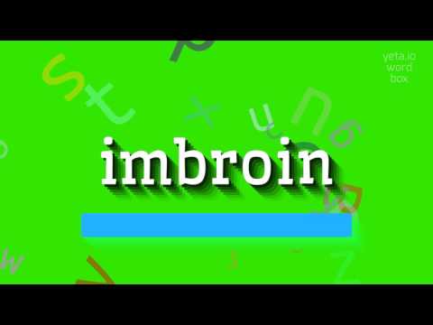 IMBROIN - HOW TO PRONOUNCE IMBROIN? #imbroin
