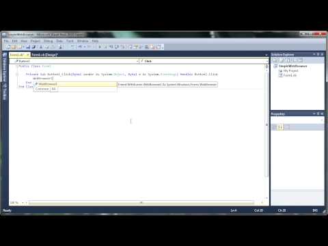 Very Simple Web Browser In Visual Basic Tutorial
