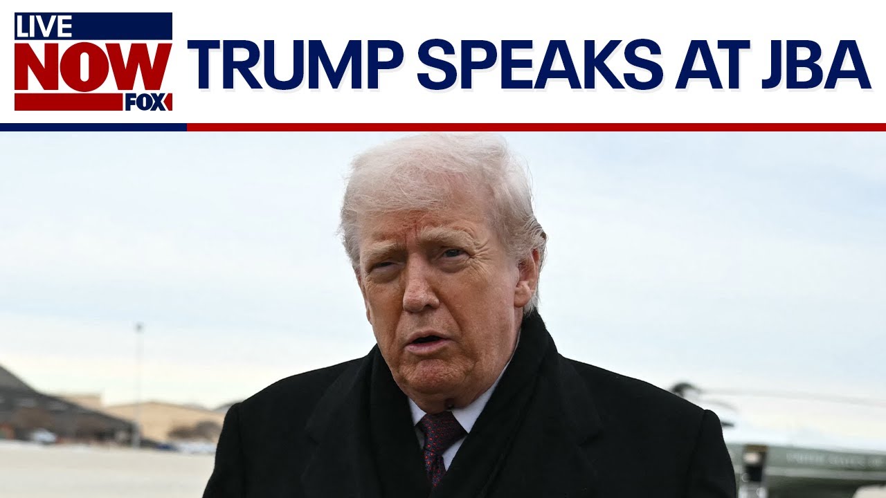 Trump speaks at Joint Base Andrews about Venezuela, Dan Bongino & more