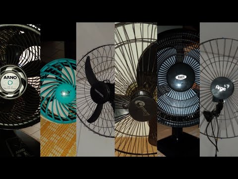Ventiladores de mesa e parede Arge, Cemaf, Ventisol, Arno, Faet, e Idea.