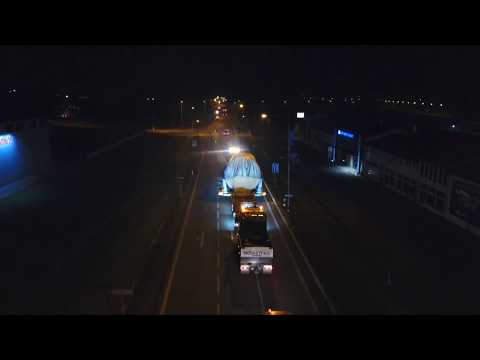 Drone - Mega transport 341 t Plzen - Lovosice - Heavy transport - Nadměrný náklad - Schwertransport