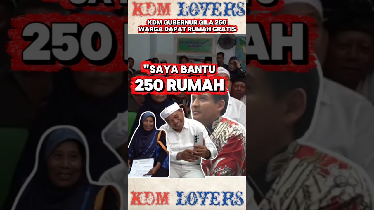 KDM is CRAZY. 250 residents get free housing. #shortkdm #kangdedimulyadi