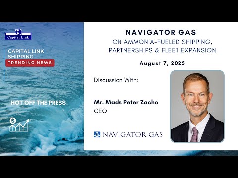 Navigator Gas: On Ammonia-Fueled Shipping, Partnerships & Fleet Expansion