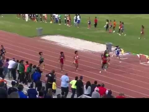 14yr SarQuane Ridgley 12.3s 100m Prelim Heat 1
