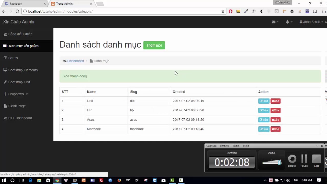 Bài 6.2 Xây dựng website bán hàng : Bắt lỗi thêm mới trùng nhau